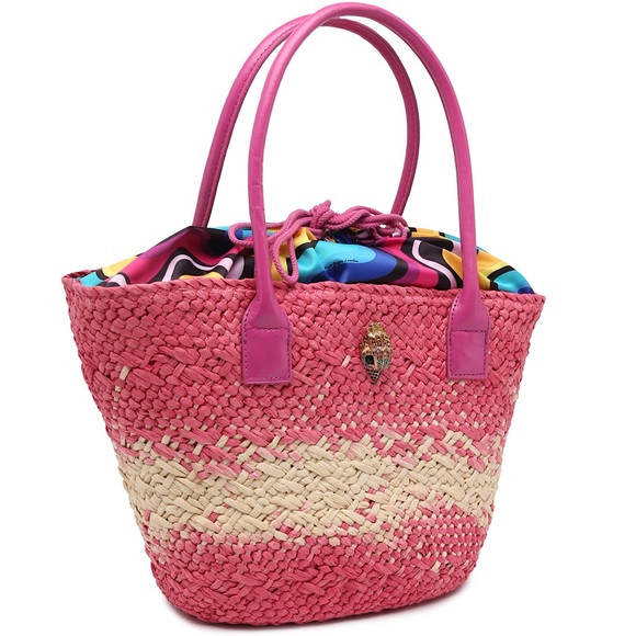 Kurt Geiger London Pink Woven Kensington Basket Tote Bag
NWT - Picture 2 of 8